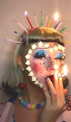 Ephemeral Tattoo, Funky Makeup, Drag Make-up, Make Up Inspo, Creative Eye Makeup, Creative Makeup Looks, Creative Eye, Clown Makeup, Pretty Makeup