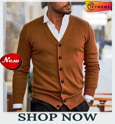 Men's Sweater Cardigan Sweater Ribbed Knit Cropped Knitted Solid Color V Neck Basic Stylish Outdoor Daily Clothing Apparel Winter Fall Green Black S M L Brown Button-up Sweater For Layering, Brown Long Sleeve V-neck Sweater For Winter, Winter Long Sleeve V-neck Sweater With Buttons, Winter Button-up Sweater For Layering, Button-up Sweater For Winter Layering, Classic Knitted V-neck Sweater For Fall, Classic Knitted V-neck Sweater For Winter, Button-up Knitted Sweater For Layering, Knitted Button-up Sweater For Layering