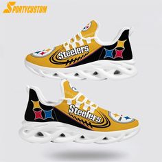 NFL Pittsburgh Steelers Max Soul Shoes Sneakers Sport Shoes Experience The Perfect Blend Of Style And Performance the perfect blend of style and performance. These shoes feature team-inspired colors and a sleek design, allowing you to showcase your passion for your favorite NFL team. With a cushioned insole and lightweight construction, they offer optimal comfort [...] Boost Technology Lace-up Sneakers For Sports Events, Sporty Low-top Sneakers For Sports Events, Lace-up Synthetic Sneakers For Sports, Synthetic Lace-up Sneakers For Sports Events, Team-colored Sneakers For Sports With Team Spirit, Low-top Sneakers With Rubber Sole For Sports, Custom Low-top Sneakers For Sports Events, Sporty Sneakers For Sports Events, Custom Lace-up Sneakers With Boost Midsole For Sports Events