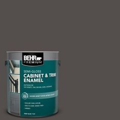 the behr ultra stain - blocking paint and primer in one is dark brown