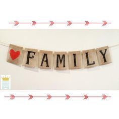 a banner with the word family on it