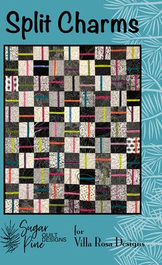 the cover of split charms quilt book