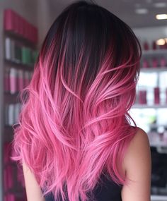 Add a bold contrast to your pink hair with dark purple roots. Visit our page for tips on achieving this unique and stylish look. Save this pin for a bold and chic hairstyle! #PinkHair #PurpleRoots #BoldHair Pink Hair Natural Roots, Purple Hair Dark Roots, Underhair Color, Pink Hair Color Ideas For Brunettes, Pink Hair With Dark Roots, Purple Roots, Exotic Hair Color