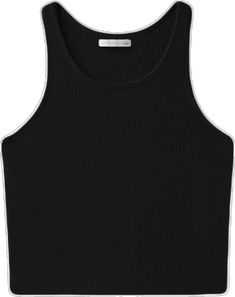 John Elliott, Black Stretch, Racerback Tank, Round Neck, Black, Design