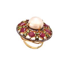 Are you someone who loves to accessorize and make a statement with their jewelry? If yes, then multi-gemstone rings are a perfect addition to your collection. These rings are a unique blend of different gemstones, combined to create a stunning piece of jewelry. In this article, we will talk about one such ring that has a pearl, ruby, tourmaline, and diamond in setting. Let's dive in and explore more about multi-gemstone rings. Introduction :- Multi-gemstone rings are a beautiful and unique way to showcase your personal style. These rings are made by combining different gemstones to create a one-of-a-kind piece of jewelry. The use of multiple gemstones in a single ring allows for endless creativity and versatility, making it perfect for any occasion. The Pearl, Ruby, Tourmaline, and Diamond Ruby Tourmaline, Multi Gemstone Ring, Silver Engagement Ring, Single Ring, Tourmaline Ring, One Ring, Ring Verlobung, Tourmaline, Diamond Ring