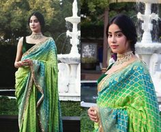 Manish Malhotra Saree, Jahnvi Kapoor, Jhanvi Kapoor, Saree Traditional, Sari Design, Janhvi Kapoor, Saree Blouse Patterns, Traditional Saree, Manish Malhotra