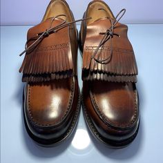 All Leather Luxury Handmade Shoe With Fringe. Made In Italy. Superior Leather And Quality. Wholesale Price. Available In Size 6-13 Or Custom Made In Any Size And Color. We Ship All Over The World Via Dhl Express Out Of Our Italian Warehouse. Will Arrive 5-7 Days Or Less To You. Luxury Italian Craftsmanship Tassel Loafers For Semi-formal Occasions, Brown Loafers Men, Luxury Brown Tassel Loafers For Semi-formal, Semi-formal Leather Loafers With Brogue Detailing, Italian Leather Slip-on Tassel Loafers, Brown Semi-formal Tassel Loafers With Leather Sole, Camping Shoes, Mens Leather Loafers, Skechers Relaxed Fit