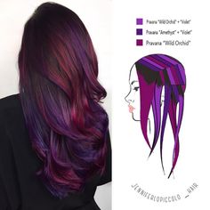 Wild Orchid Hair Color, Halle Hair, Sunset Hair, Hair Color Techniques, Wild Orchid, Hair Dye Colors, Hair Painting