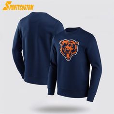 Chicago Bears NFL Team Logo Crew Sweatshirt For Hot Fans unique and stylish. Made with premium material, providing warmth and showcasing a passion for... Chicago Bears Outfit Woman, Chicago Bears Sweater, Nfl Sweatshirt, Nfl Bears, Chicago Bears Hoodie, Hot Fan, Nfl Teams Logos, Nfl Gear, Classic Logo