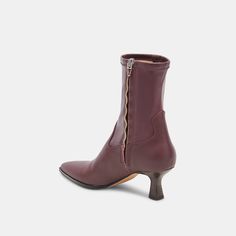 ARYA effortlessly brings timeless details and western flair together in one must-have bootie. With her sustainably crafted and sleek design, it’s easy to feel good about pairing this style with your cool weather wardrobe. Leather Upper Recycled Synthetic Outsole Textile Lining Water-Based Leather Alternative Sock Imported Please refer to ARYA size guide in image position 6 for individual calf size measurements. Stella Wine, Wine Boots, Wide Calf Boots, Quiet Luxury, Leather Boot, Wide Calf, The Quiet, Earth Friendly, Calf Boots