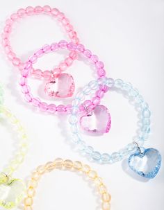 There is nothing more fun than dressing up as a unicorn or sharing a necklace with your BFF. This range is perfect for little ones with big imaginations. This kids multi coloured bead heart bracelet pack is perfect for sharing with besties! Diameter: 5cm | Lovisa Kids Multi Coloured Bead Heart Bracelet 6-Pack Bead Heart, Bracelet Pack, Fashion Jewellery Online, Bold Earrings, A Unicorn, Earrings Rings, Rings Necklaces, Favorite Rings, Nose Piercing