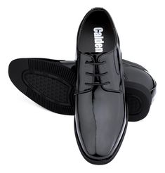 For a true fit and a bit of extra height, you need the Calden K911929 3 inches taller (black patent leather) dress shoe. These Elevator Shoes immediately make a difference in how tall you stand. You will not only see it but feel it thanks to the comfort sole. The classic style of these height increase shoes is highlighted by the semi-patent shiny leather and plain toe. When it comes to man high heels, these do the job with a one-inch heel and 4 3/4 shaft. This shoe runs true to size. Notice the Fitted Patent Leather Lace-up Oxfords, Sleek Black Fitted Dress Shoes, Sleek Fitted Black Dress Shoes, Sleek Patent Leather Dress Shoes, Sleek Fitted Patent Leather Dress Shoes, Sleek Black Dress Shoes, Sleek Fitted Black Oxfords, Sleek Patent Leather Dress Shoes With Round Toe, Fitted Patent Leather Oxfords With Almond Toe