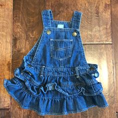 Looks Brand New! Baby Gap Girls Denim Dress With Ruffles. 6-12 Months. Casual Gap Dress In Medium Wash, Medium Wash Cotton Denim Dress With Ruffles, Casual Medium Wash Gap Dress, Gap Medium Wash Denim Dress, Gap Casual Medium Wash Dress, Cute Denim Dress For Playtime, Blue Denim Dress For Playdate, Gap Blue Denim Summer Dress, Blue Gap Denim Summer Dress