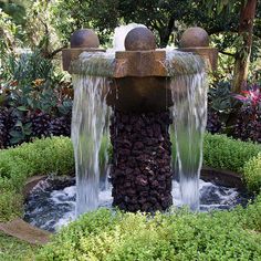 a garden with water spouting from it and the words gardening activities gardening is much easier