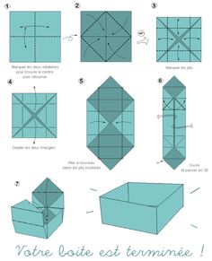 instructions to make an origami box