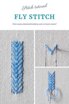 the instructions for how to make a fly stitch