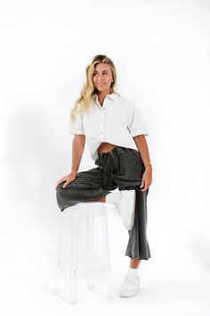 Lisa Pants in Black – FEHRNVI Chic Wide Leg Pants With Drawstring In Relaxed Fit, Chic Wide Leg Pants With Drawstring And Relaxed Fit, Relaxed Fit Straight Leg Bottoms With Tie Waist, Straight Leg Bottoms With Tie Waist And Relaxed Fit, Chic Relaxed Fit Bottoms With Drawstring, Chic Straight Leg Bottoms With Drawstring, Chic Bottoms With Drawstring And Relaxed Fit, Loungewear Bottoms With Tie Waist And Straight Leg, Versatile Bottoms With Tie Waist And Relaxed Fit