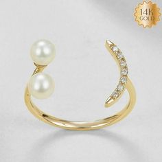 . 14K Gold Natural Diamond And Freshwater Pearl Open Ring Birthday Gift For Her . About Us Shipping Returns J.O.N is an online division of our core company founded and based in New York City with the mission of providing the finest, classic and innovative designs to the world. We pride ourselves on our top standards of diamonds, gemstones, workmanship and trusted customer service. We have an agglomeration of latest jewelry designs and patterns. Enchanting and alluring, we have all the ingredient Elegant Ring Jewelry For Birthday Gift, Elegant Gold Rings For Birthday Gift, Elegant Ring For Birthday Gift, Birthday Ring, Latest Jewellery, Birthday Gift For Her, Open Ring, Birthday Gifts For Her, Jewelry Designs