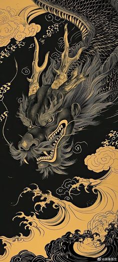 Japanese Art Samurai, Asian Wallpaper, Dragon Tattoo Art, Dragon Wallpaper Iphone, Japanese Pop Art, Dragon Artwork Fantasy, Best Wallpapers, Japanese Art Prints, Dragon Illustration