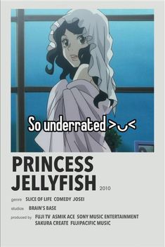 the princess jellyfish movie poster with an image of a woman wearing a veil and holding a