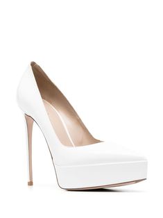 Find LE SILLA Uma 130mm Leather Platform Pumps on Editorialist. cloud white calf leather branded leather insole pointed toe 30mm platform sole 130mm high stiletto heel slip-on style Platform Pumps Heels, Pump Heels, White Platform, White Pumps, Chanel 2, Iconic Bags, Demi Fine Jewelry, Cloud White, Summer Beach Wear