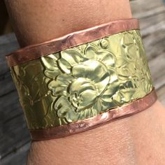 Thank You For Looking At This D Handmade Solid Copper Cuff Bracelet. I Used Raw Pure Solid Copper , Embossed Brass And Forged It 56 Grams 1.5 " Wide Solid, Brass,, Boho, Hippie, Bohemian, Statement, Ooak, Artisan, Wonder Woman, Roses, Floral, Bouquet, Handcrafted, Festival, Burning Man, Gift, Mother, Hippie, Healing Cuff, Spoon Ring, Cowgirl, Cowboy, Rustic, Brualist, Bohemian Cuff Bracelets For Spring, Spring Bohemian Cuff Bracelet For Gift, Spring Bohemian Cuff Bracelet As Gift, Bohemian Cuff Bracelet For Spring, Adjustable Spring Cuff Bracelet Gift, Adjustable Spring Cuff Bracelet As Gift, Spring Gift Adjustable Cuff Bracelet, Spring Adjustable Bohemian Cuff Bracelet, Spring Gift Cuff Bracelet