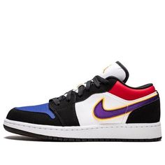 (GS) Air Jordan 1 Low 'Rivals' 553560-051 (AJ1/SNKR/Retro/Low Top/Basketball) Retro Black Sneakers For Sports Events, Multicolor Casual Sneakers For Basketball, Black Retro Sneakers For Sports Events, Multicolor Round Toe Sneakers For Basketball, Casual Multicolor Sneakers For Basketball, Multicolor Jordan Shoes With Boost Midsole For Streetwear, Multicolor Jordan Sports Shoes With Round Toe, Casual Multicolor Basketball Shoes, Multicolor Jordan Shoes For Sports With Round Toe