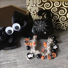 Halloween Stretchable Bracelet! Silver Tone Halloween Charms Black And Orange Beads Stretchable Band Can Be Matched With Some Of My Listed Earrings Brand New With Tags Bundle And Save! Just Create A Bundle And Send Me A Message Christian Fish Bracelet, Juicy Couture Bracelet, Dangle Bracelet, Hamsa Bracelet, Gold Bracelet Set, Halloween Charms, Labradorite Bracelet, Turquoise Crystal, 925 Silver Bracelet