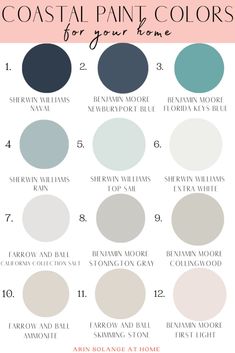 the coastal paint colors for your home