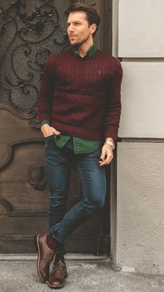 Sweater Outfits For Men, Men Outfits Dressy, Hipster Outfits Men, Sweater Outfits Men, Cool Sweater, Mens Fashion Sweaters, Formal Men Outfit, Outfits For Men