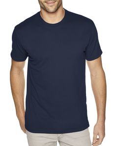 Unisex Sueded Crewneck T-Shirt - MIDNIGHT NAVY - S | Next Level CVC Sueded T-Shirt in Midnight Navy Blue Size Small | 60% combed ring spun cotton, 40% polyester NL Trims Fashion, Men Crewneck, Wholesale T Shirts, Sewing Tags, Collar Tshirt, Home T Shirts, Midnight Navy, Knit Set, Laundry Machine