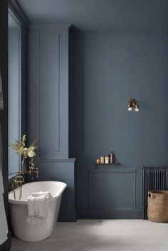 wall paint guide, charcoal blue paint, bathroom walls, SW 2739

home decorating, home interior design, interior bedroom design, kitchen designs Dark Navy Wall Paint, Bathroom With Painted Walls, Shades Of Dark Blue Paint, Soft Blue Grey Paint Colors, Sea Blue Paint Colors, Peacock Wall Color, Best Blue Accent Wall Color, Sherwin Williams Deep Blue Paint Colors, Moody Blue Bathroom Paint