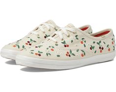 Keds Keds X Rifle Paper Champion Cherries | Zappos.com Cotton Sneakers For Everyday Spring Wear, Everyday Cotton Sneakers For Spring, Cotton Everyday Sneakers For Spring, Casual Multicolor Sneakers With Embroidered Logo, Trendy Cotton Sneakers For Spring, Spring Cream Cotton Sneakers, Casual Sneakers With Embroidered Logo For Spring, Casual Sneakers With Embroidered Logo For Summer, Casual Summer Sneakers With Embroidered Logo