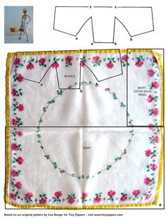 the instructions for how to make a quilted tablecloth with flowers and leaves on it