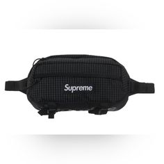 Supreme Black Waist Bag Ss24!! 100% Authentic!! Brand New!! Designer Black Shoulder Bag Pouch, Luxury Black Satchel Pouch, Designer Black Pouch Satchel, Designer Black Pouch For Travel, Designer Black Pouch For Daily Use, Designer Black Pouch For Everyday, Black Luxury Chest Bag For Daily Use, Luxury Black Chest Bag For Daily Use, Designer Black Shoulder Bag With Zipper Pocket