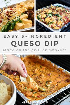 easy and delicious quesadilla dip recipe made on the grill or smoker