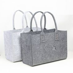 * This bag made of felt, feels warm and has a three-dimensional appearance. Can be used as a corporate propaganda bag, business gift, advertising gift bag, shopping bag. Simple and fashionable. And can be customized printing logo. Due to rivet reinforcement, can bear more than 20 kg. 【Material】 Felt 【Size】 about 35*25*18cm ( about 13.4 in x 9.8in x 7.1 in) 【Color】 Dark grey/ Light grey/Red/ Coffee 【Style】 Handbag, the handles are reinforced with rivets where they attach to the bag. 【Quantity 】 * Rectangular Felt Bags For Daily Use, Rectangular Felt Travel Bag, Rectangular Felt Bags For Gifts, Rectangular Felt Bags As Gifts, Felt Tote Bag, Advertising Gifts, Felt Tote, Felted Handbags, Merchandise Bags