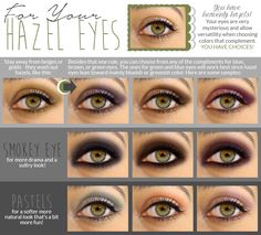 Hazel Green Eyes, Bluish Green Eyes, Hazel Green, Cute Eyeshadow Looks, Eyeshadow For Blue Eyes, Best Eyeshadow