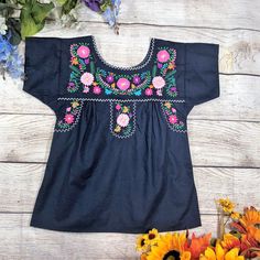 100% Cotton Super cute youth girls Mexican Blouse. High Quality Detailed Embroidery Perfect for special occasions or everyday wear Cute Multicolor Embroidered Tops For Spring, Cute Multicolor Embroidery Tops For Spring, Cute Fitted Blouse With Floral Embroidery, Cute Multicolor Embroidered Tops For Summer, Cute Multicolor Embroidered Tops, Girl Mexican, Mexican Blouse, Street Style Parisian, Mexican Girl