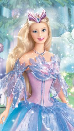 barbie the fairy princess in her blue dress