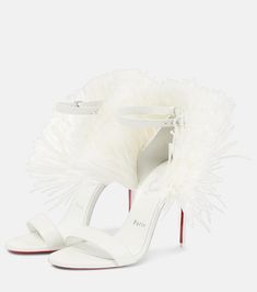 Louboutin Online, Christian Louboutin Sandals, Raffia Sandals, Latest Sandal, Bridal Bag, Trim Fabric, Nude Sandals, Christian Louboutin Women, Leather Heels Sandals