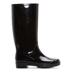 Every closet needs a chic pair of rain boots to brighten up rainy days, such as these St. John's Bay Winthrop water-resistant boots for women. With a patent-effect finish, these high pull-on boots have a small block heel that is perfect for navigating the rain in style. Wear over slim-fit jeans with a sweater. Features: Lug Sole, Water ResistantClosure Type: Pull OnShaft Circumference: 17 InchesBoot Shaft Height: 16 InchesShoe Heel Height: 1/2 InchUpper/Outer Base Material: 100% PvcShoe Lining … Black Slip-resistant Rain Boots For Rainy Season, Slip-resistant Black Rain Boots For Rainy Season, Black Slip-resistant Rain Boots, Slip-resistant Black Rain Boots, Knee-high Waterproof Rain Boots For Winter, Winter Waterproof Knee-high Rain Boots, Waterproof Knee-high Rain Boots For Winter, Insulated Round Toe Rain Boots For Rainy Season, Slip-resistant Rain Boots With Round Toe