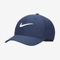 Open the doors for the Club Cap. The structured, mid-depth crown keeps you feeling comfortable and secure. Sweat-wicking fabric helps keep you dry and a tri-glide closure makes sure you’re set to go from 1 activity to the next with a fit that’s just right. Nike Baseball Cap, Nike Golf Hat, Nike Swoosh Logo, Nike Accessories, Swim Brief, Fitness Club, Team Jersey, Mens Golf, Nike Golf