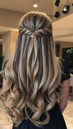 #hair #hairstyle #haircut #hairstylist #haircolor #hairfashion #haircare #hairideas #hairinspo #hairporn Prom Hairstyle, Makeup And Hair, Half Up Half Down Hair, Half Up Half Down, Happy Couple, Half Up, The Happy, Prom Hair, Hair Hacks