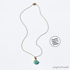 This genuine Amazonite Necklace Pendant, also known as Amazon Stone hangs on a sterling silver plated 18K Gold chain. The teal green gemstone necklace is handcrafted with a delicate and feminine style. Amazonite stone comes from Brazil and ranges in color from blue to green and can often be found with white, yellow, or gray inclusions to its blue sheen. There are various claims about the mystical properties of amazonite. It's also widely believed that amazonite stones have powerful curative prop Delicate Green Sterling Silver Necklaces, Delicate Green Sterling Silver Necklace, Blue Round Pendant Necklace For May Birthstone, Blue May Birthstone Round Pendant Necklace, Blue Emerald Necklaces For Gifts, Blue Emerald Necklace As A Gift, Blue Emerald Necklace For Gift, Blue Turquoise Necklace With Delicate Chain, Bohemian Green Jewelry With Delicate Chain