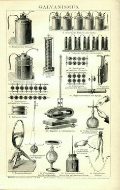 an old book page shows various types of apparatuss and equipment used in the early 1900's