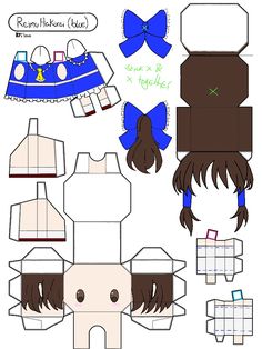 the paper doll is made to look like she's wearing a dress and bow