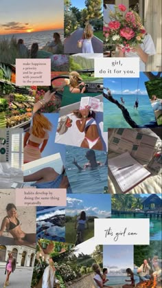 Beach Vision Board Wallpaper, Summer Vision Board Wallpaper, Vision Board Diy, Sea Wallpaper