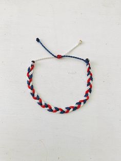 This fun patriotic bracelet is waterproof and great for anyone who is often doing outdoor activities. It would make a nice gift. Stack it with other bracelets, or wear it by itself! It is perfect for everyday wear! ∙ ∙ ∙ ∙ ∙ ∙ ∙ ∙ ∙ ∙ ∙ ∙ ◆ PLEASE NOTE ◆ When you first receive this bracelet it may be slightly sticky, which may make it more difficult to adjust. The stickiness does not last. After a day or two of wearing the stickiness will fade and it will be much easier to adjust. It will still Blue Adjustable Bracelets For 4th Of July, Adjustable Red Beaded Bracelets For 4th Of July, Patriotic Red Adjustable Beaded Bracelet, Patriotic Red Friendship Bracelet As Gift, Patriotic Blue Bracelets For Beach, Blue Friendship Bracelets For 4th Of July Gift, White Friendship Bracelets For 4th Of July, Adjustable Red Bracelets For Independence Day, Red Adjustable Bracelets For Independence Day