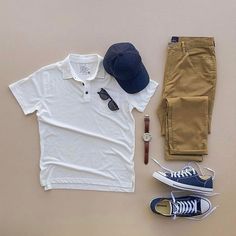 Converse Hat, Polo Shirt Outfits, Mens Summer Outfits, Gap Shoes, Shoes Converse